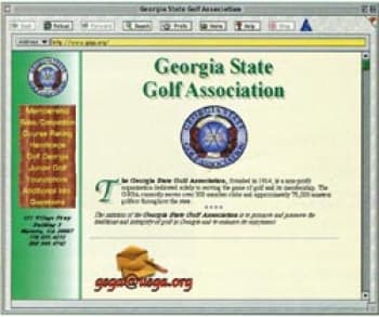 The first GSGA website, launched in 1997.