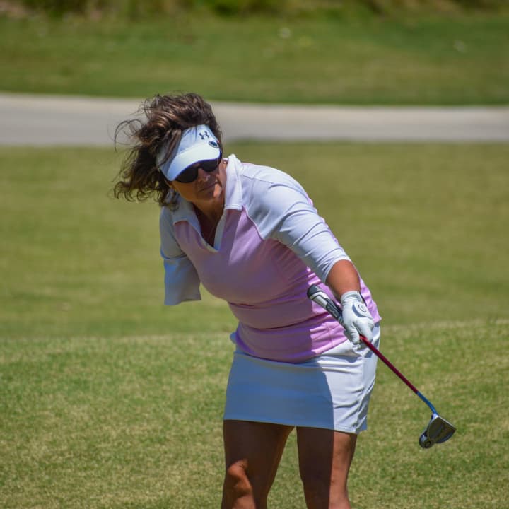 a person playing adaptive golf